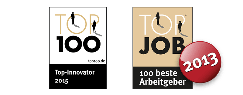 Top 100 Siegel 2015 und Top Job Siegel 2013